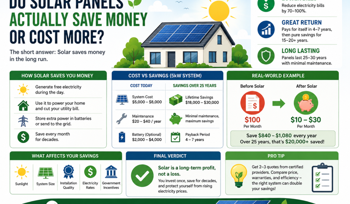 Infographic Do Solar Panels Actually Save Money or Cost More?